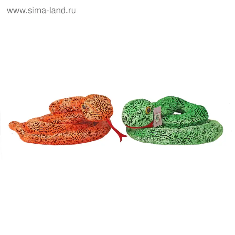 Мягкая игрушка "Змея" лежащая, два цвета