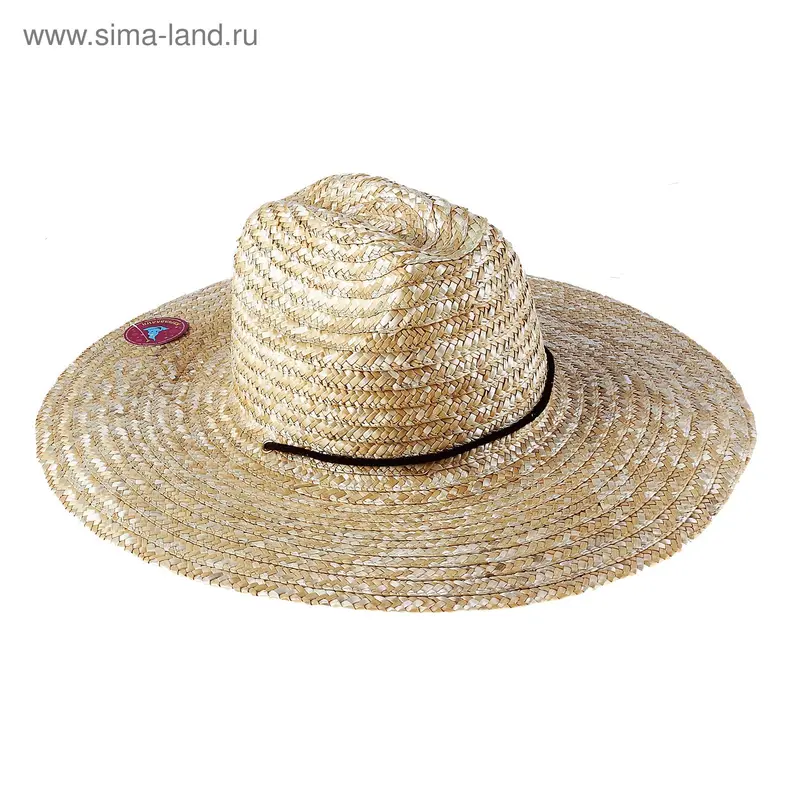 Шляпа из соломы большая однотонная