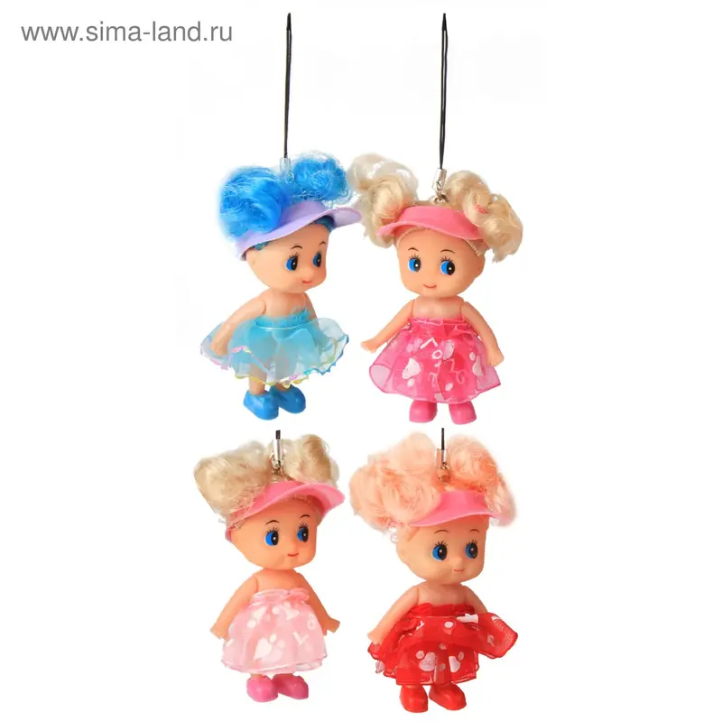 М подвеска кукла на голове козырек в сарафане миксы, 8×3×3