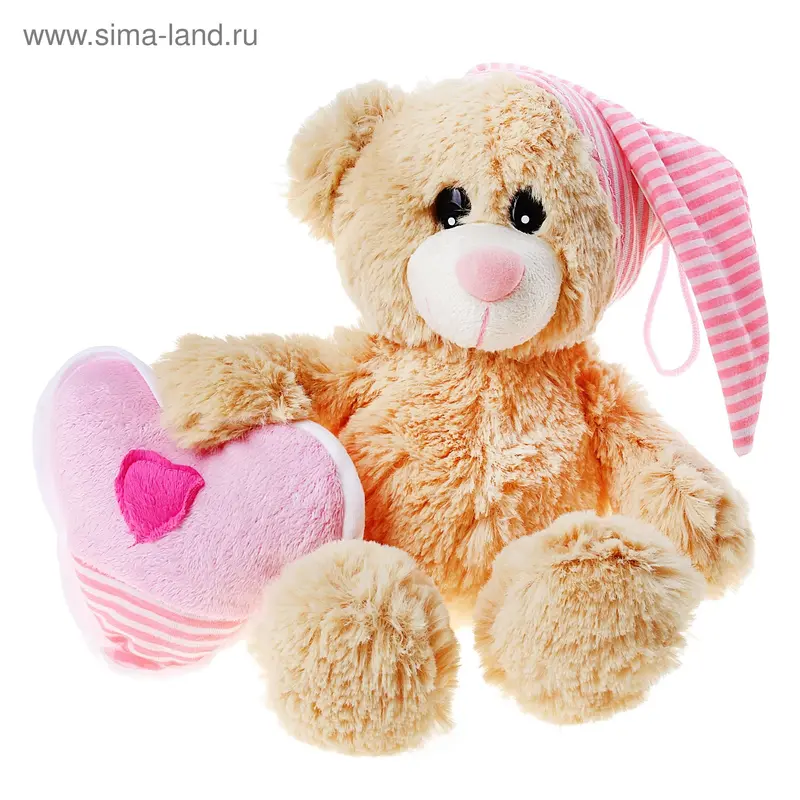 м мишка в шапке с сердцем 20*12*10
