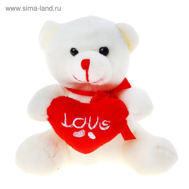 Мягкая игрушка "Медведь с красным сердцем" LOVE
