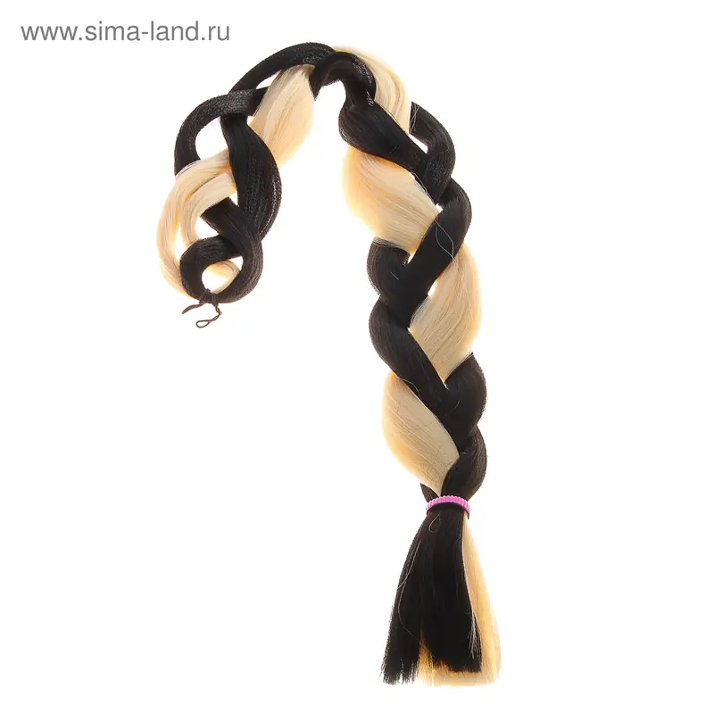 Коса накладная, цвет бело-чёрный