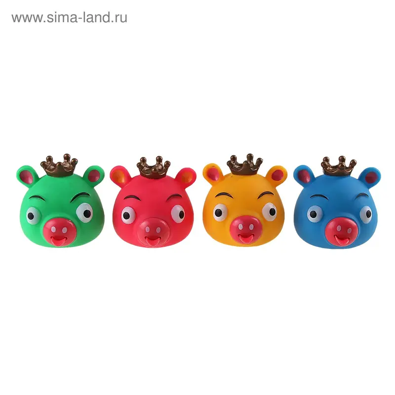 Прикол игрушка "Мишка в короне", выскакивает язык, цвета МИКС