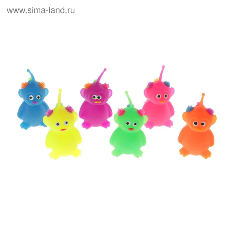 Ёжка резиновый "Чёртик", световой, цвета МИКС