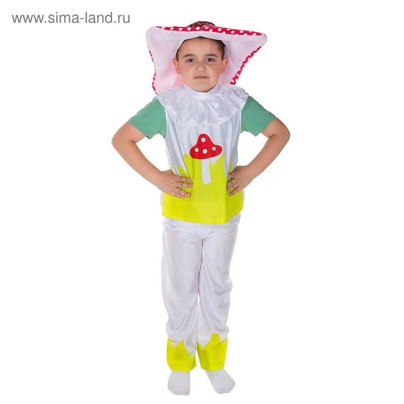 Карнавальный костюм "Мухомор", р-р S, рост 110-120 см, 4-6 лет