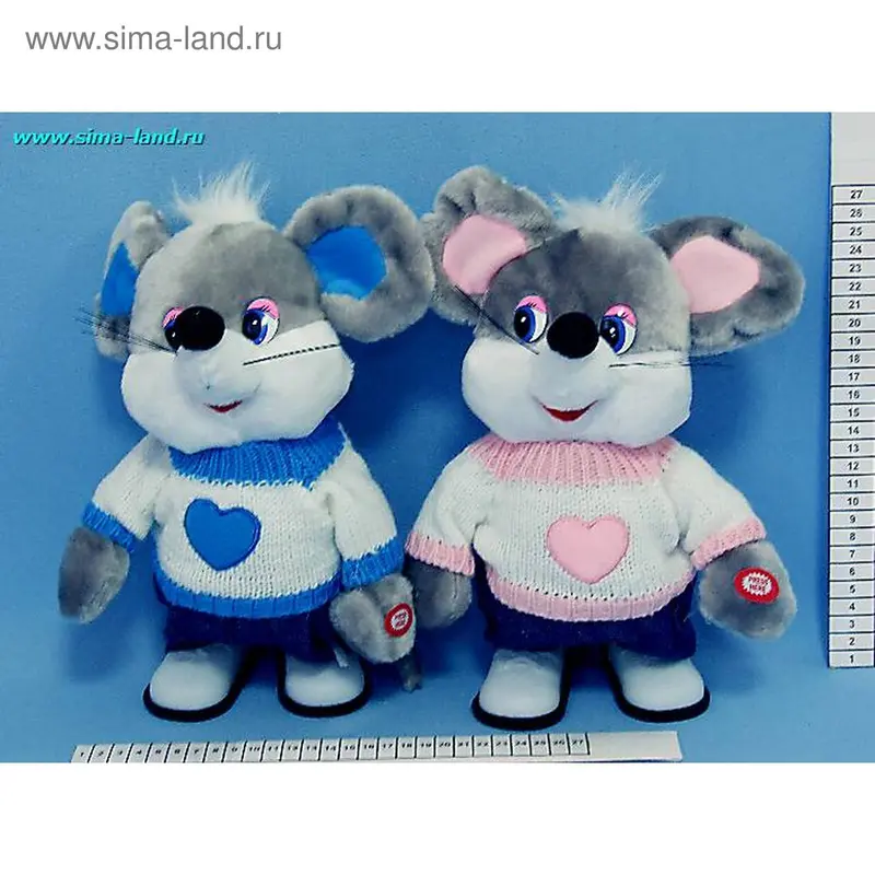 м мышь механич ходит 26 см (бокс 60 шт.)