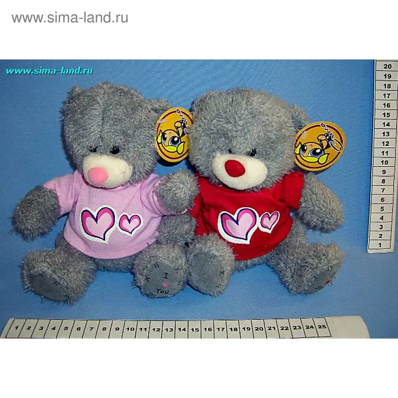 М мишка в рубашке мал 18 см (8 шт.) микс бокс 96 шт.)