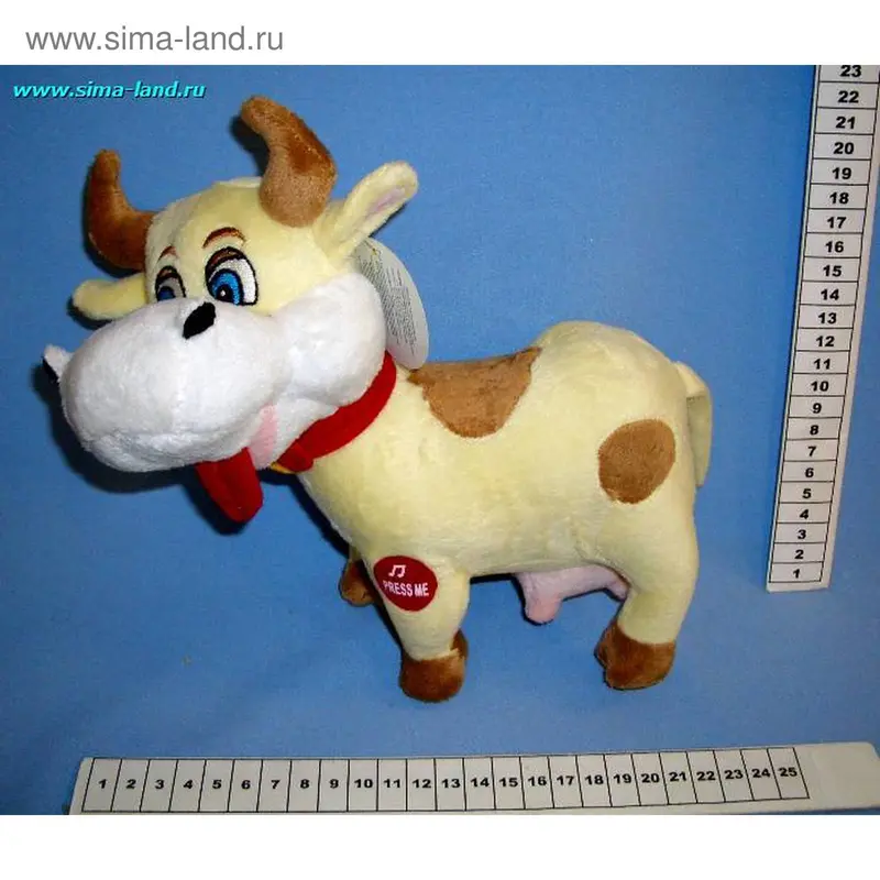 м корова с языком мал (4 шт) 20 см (бокс 48 шт)