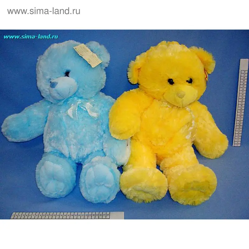 м мишка 3 цвета муз 40 см