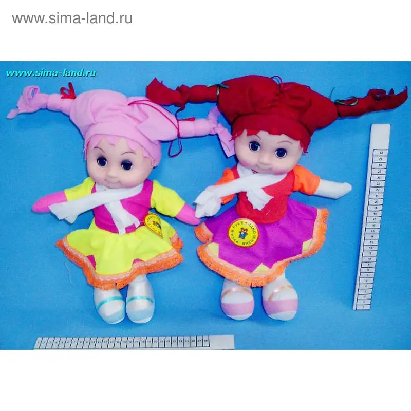 М кукла яркие косички 35 см (10 шт.)