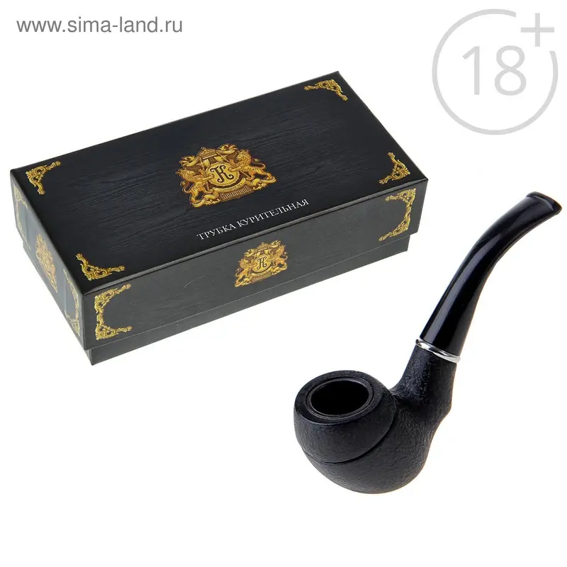 Трубка "Командор" классическая, раструб черный, с выступом, 14 см