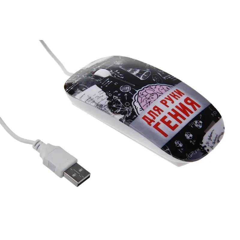 Мышь LR-02 "для руки ГЕНИЯ", проводная, оптическая, 1200 dpi, USB