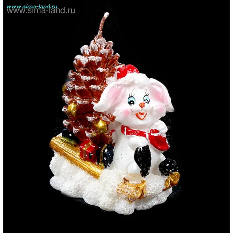 Свеча восковая "Заяц с шишкой"