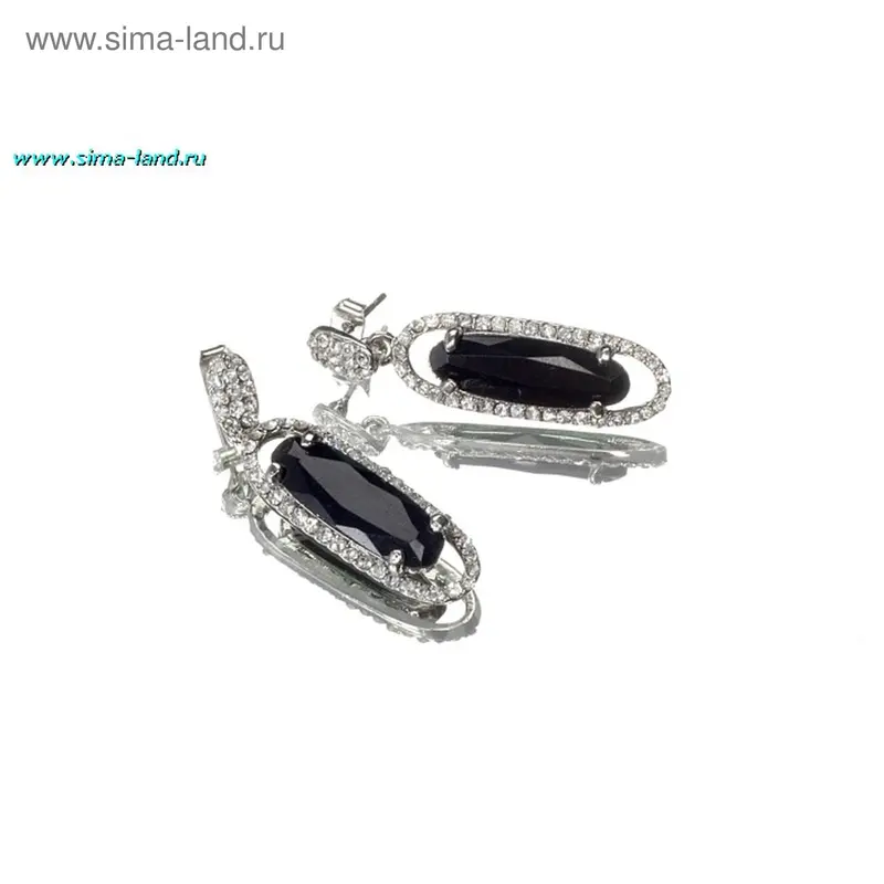 Серьги «Сияние», камень в овале
