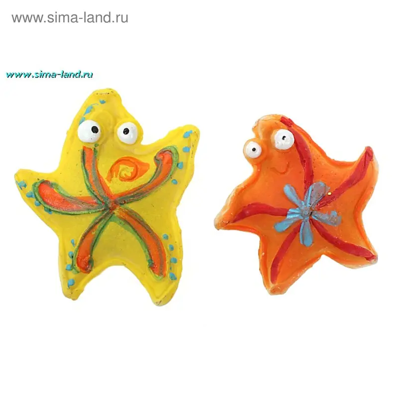магнит полистоун звёздочка расписная 4,5*5 см