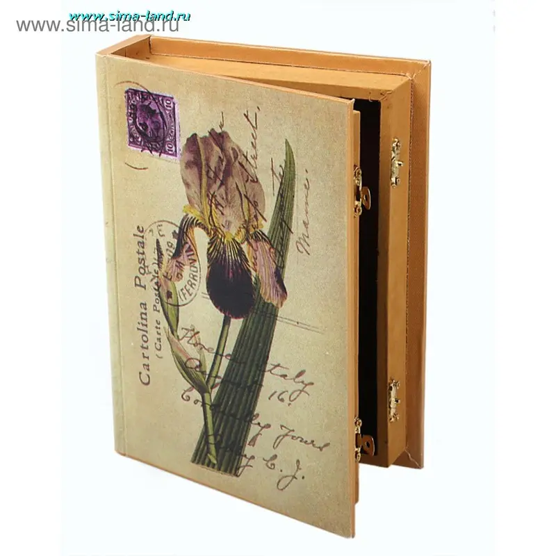 шкатулка дерево книга ирис 23*17*5 см