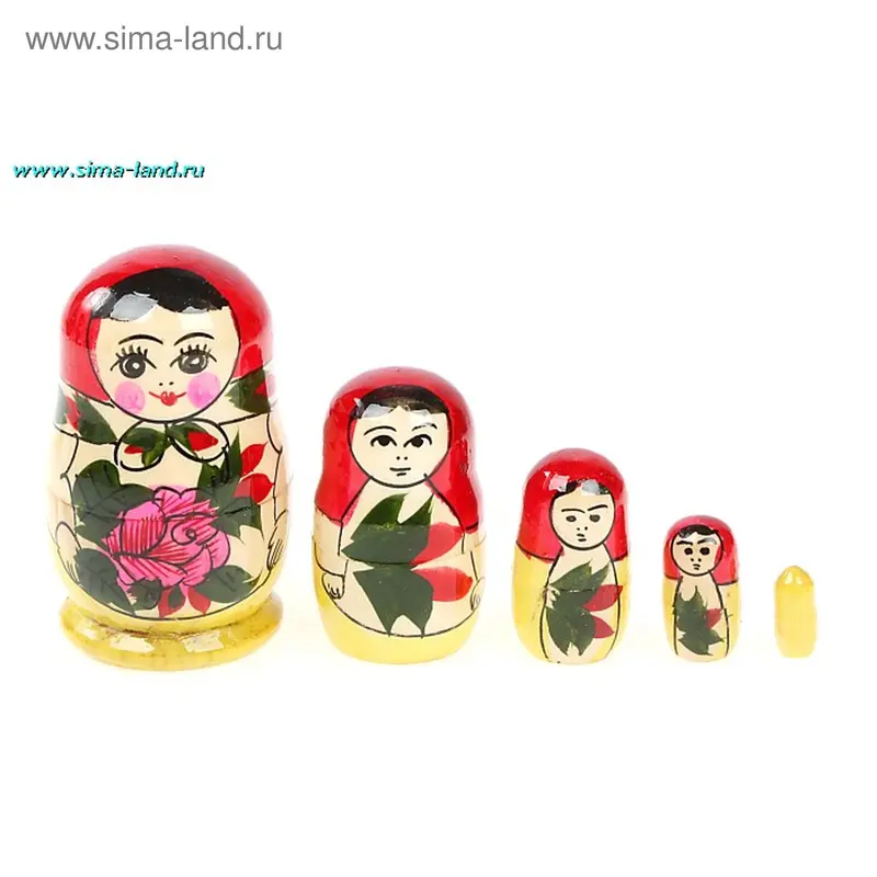 Матрешка, 5 кукол, ассорти