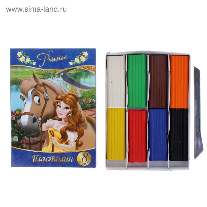 Пластилин 8 цветов 160гр Disney Принцессы