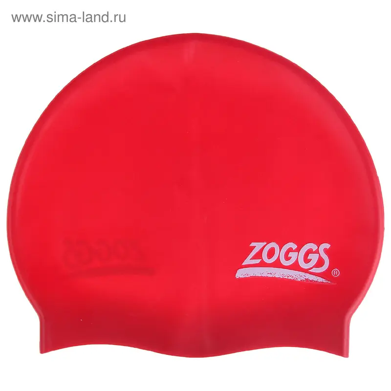 Шапочка для плавания ZOGGS Silicone, силикон, цвет красный
