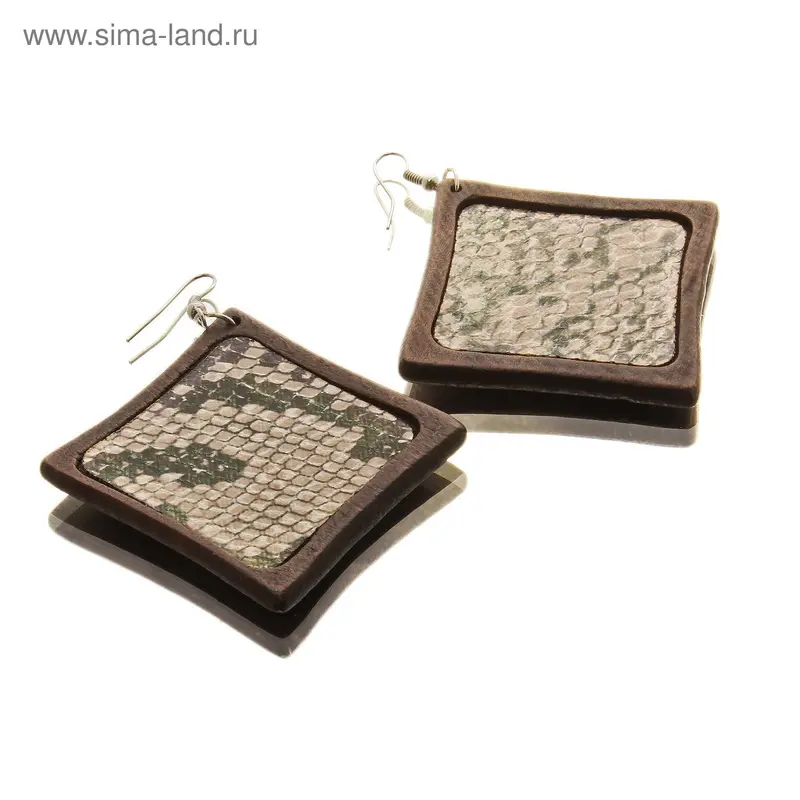 Серьги «Амазонка» квадратные
