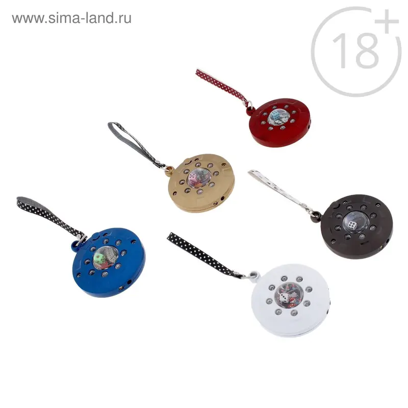 Зажигалка "Рулетка", пьезо, с подсветкой, МИКС