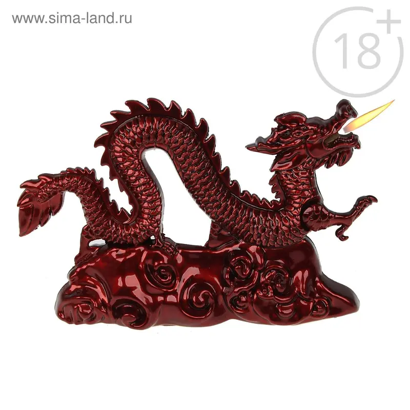 Зажигалка настольная "Красный дракон", газ