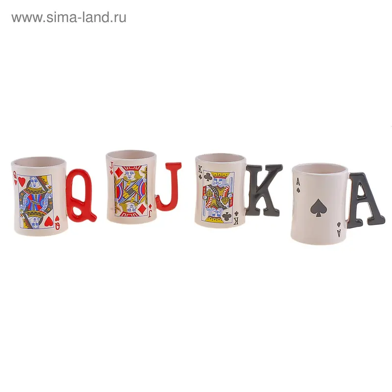 Кружка керамическая «Карты», цвет МИКС