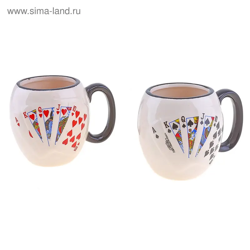 Кружка керамическая «Карты», цвет МИКС