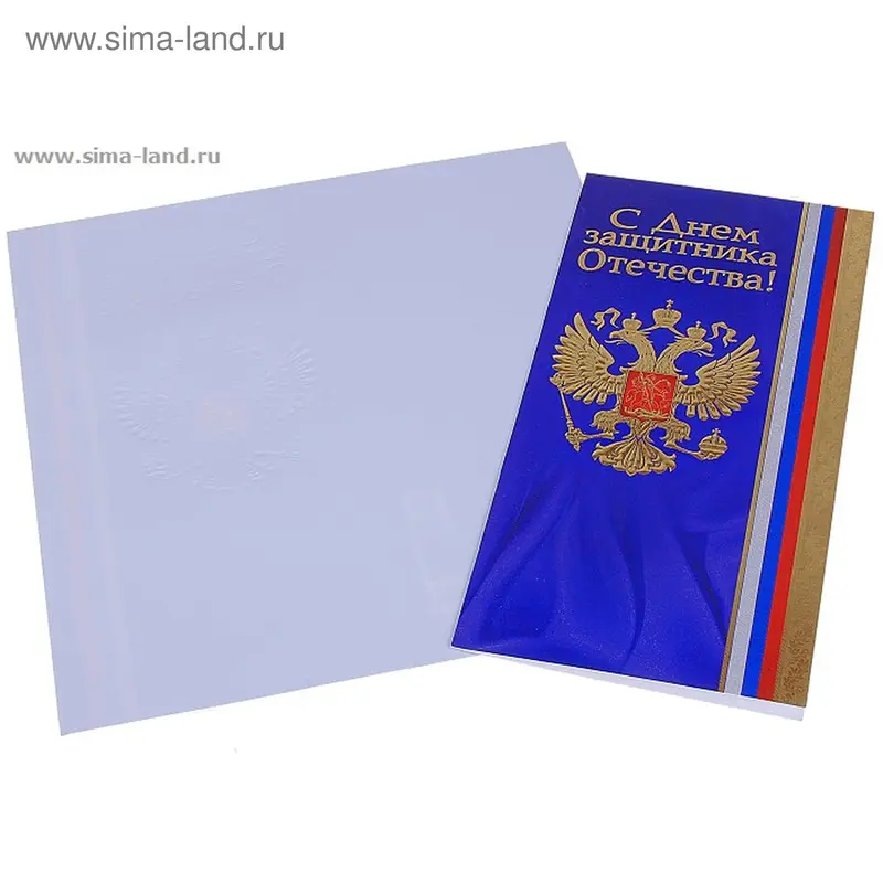 Открытка 21082 С Днем Защитника Отечества! евро 105х210