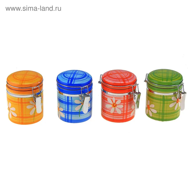 Банка для сыпучих продуктов «Ромашка», микс
