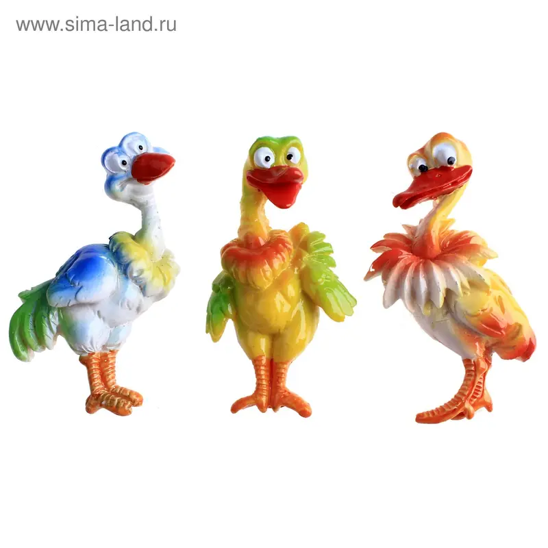 магнит полистоун страусёнок 8*4,5 см
