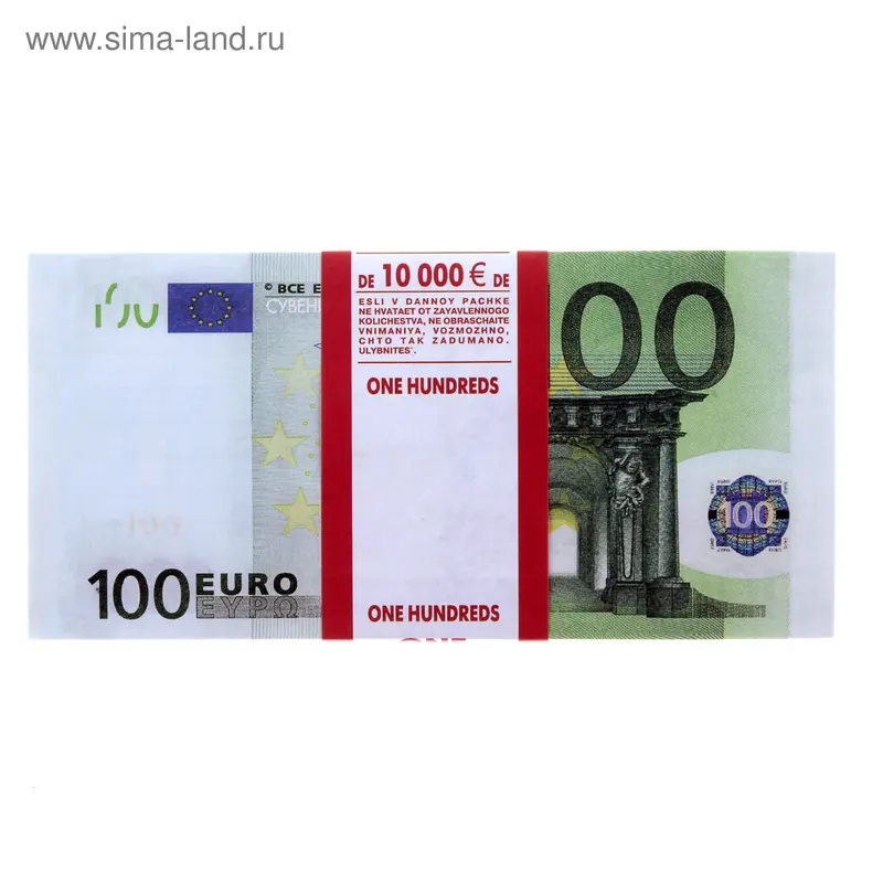 Блокнот пачка купюр 100 евро