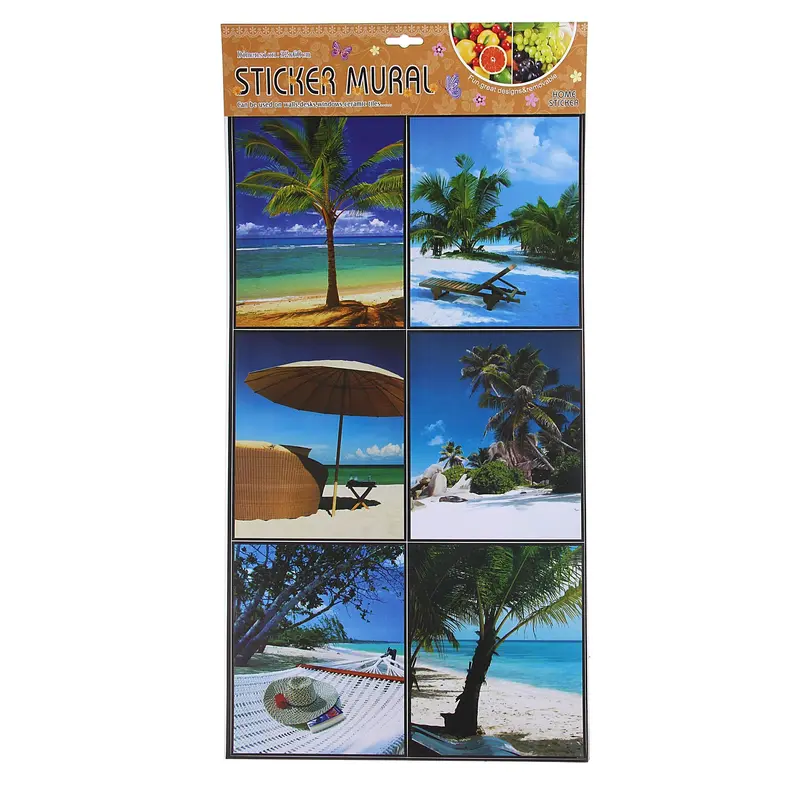 Наклейка на кафельную плитку "Райский уголок" 67,5х32 см