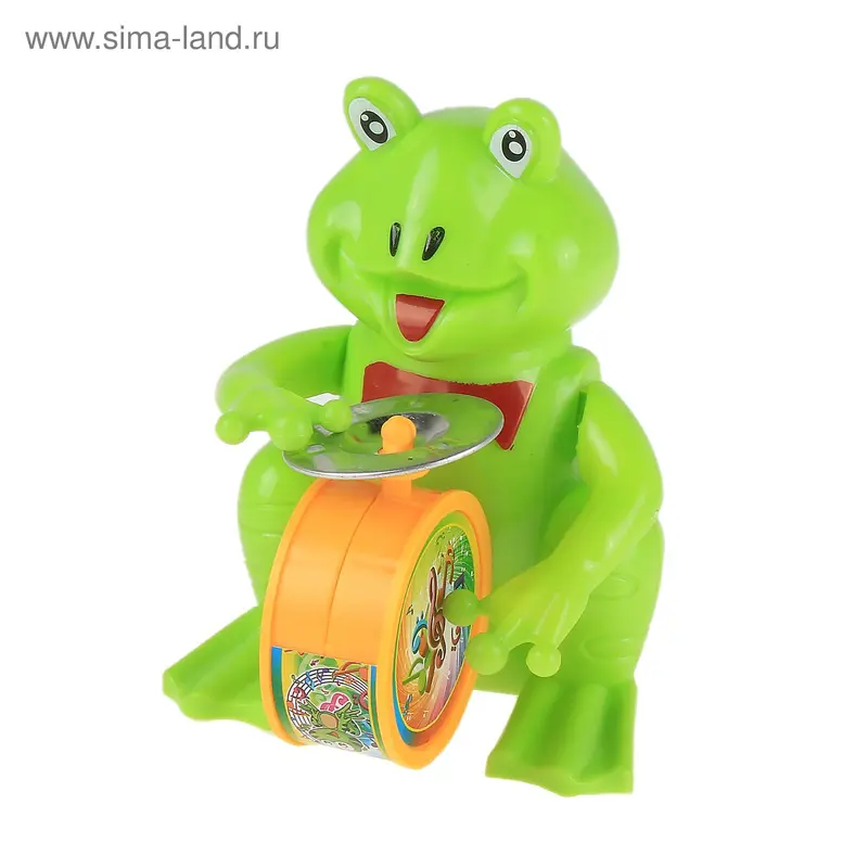 Игрушка заводная "Лягушонок" барабанщик