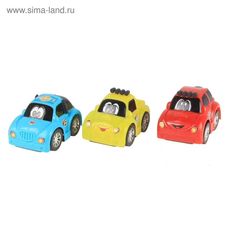 Игрушка заводная "Машинка глазастик", 3 вида