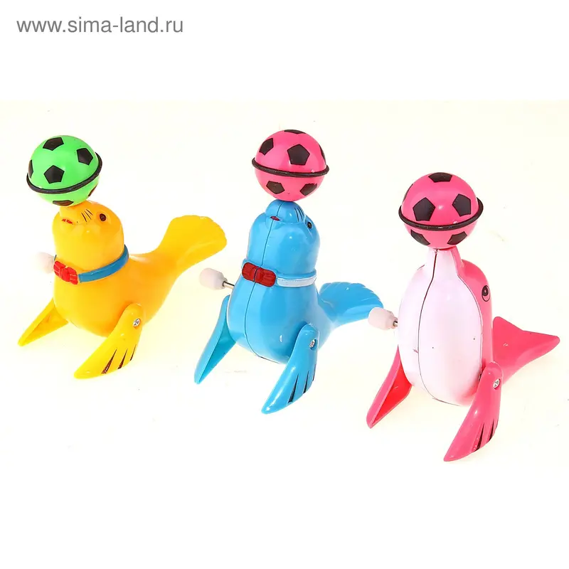 Морской котик с мячиком, заводной