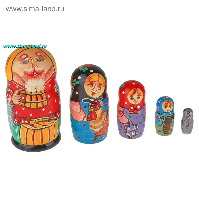 Матрешка художественная, 5 кукол