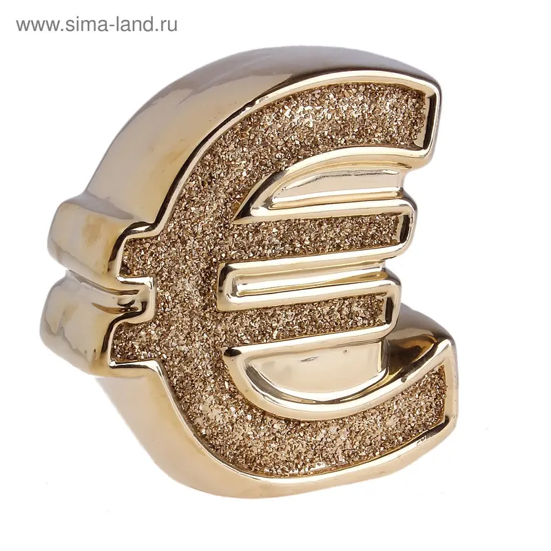 керамика сувенир золотой евро 14,5*13,5*5 см