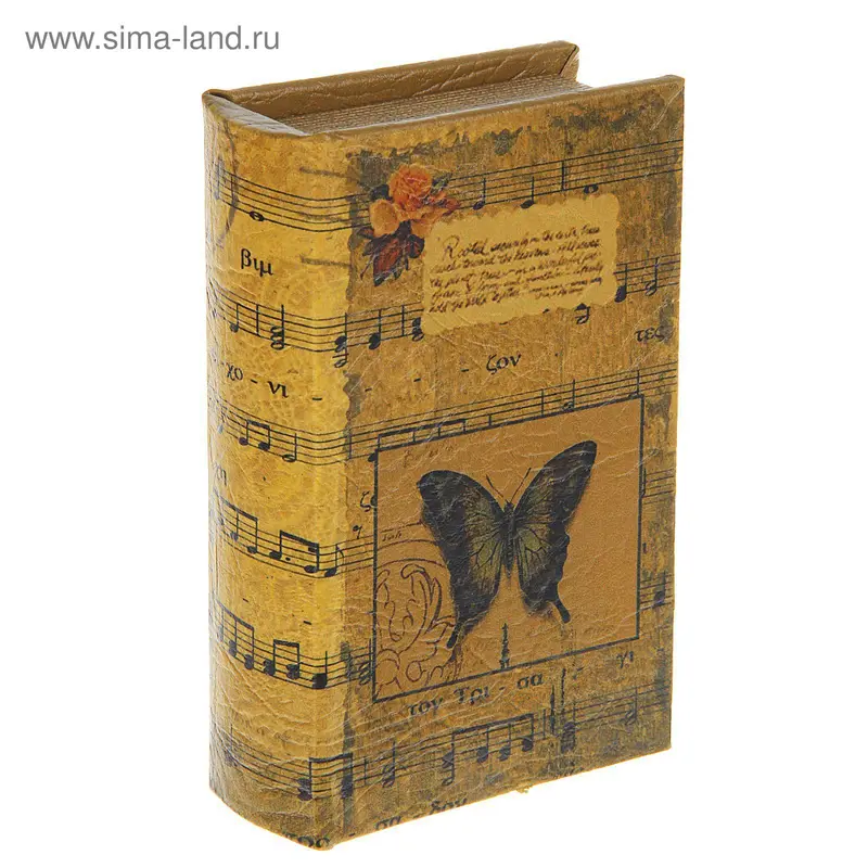 Сейф-книга дерево "Музыка" кожзам 17х11х5 см