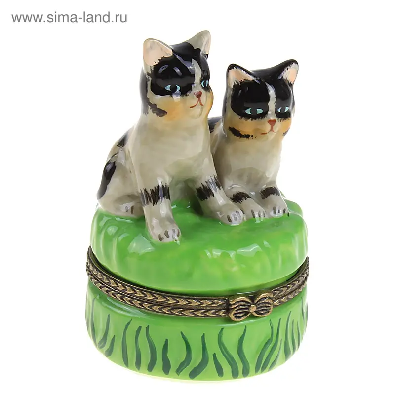 Шкатулка "2 котёнка" 5х4,5х7 см