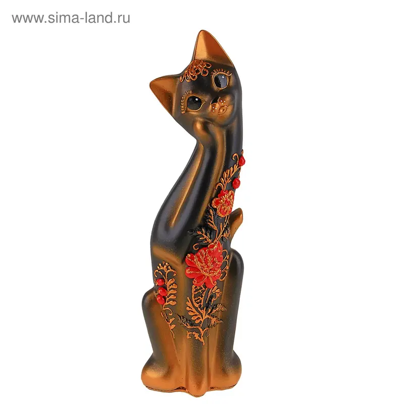 сувенир кошка Алиса Хохлома 0158 50см гипс