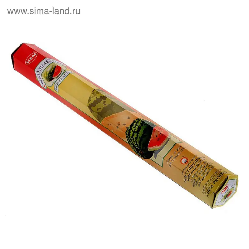 Благовония "HEM Watermelon" (Арбуз), шестигранник, 20 палочек