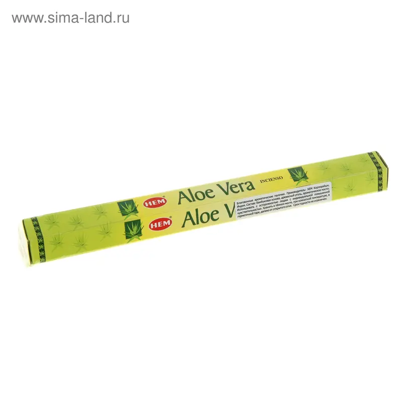 Благовония "HEM Aloe vera" (Алоэ), шестигранник, 20 палочек