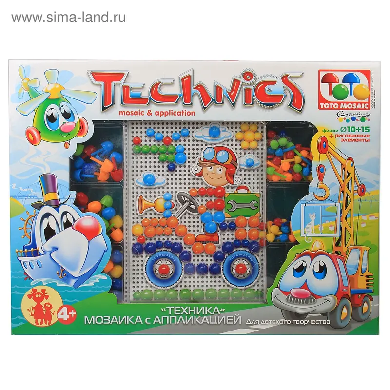 Мозаика "Техника" с аппликацией