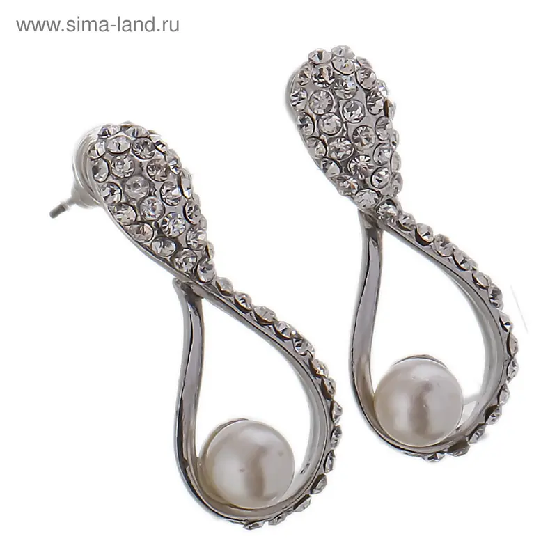 Серьги с жемчугом «Капля» меджери