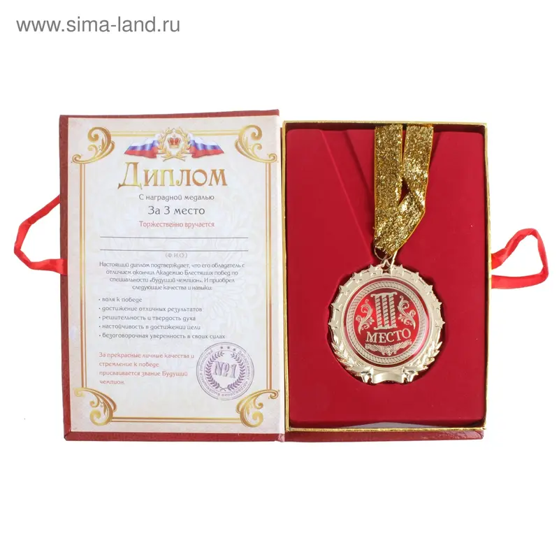 Диплом с Медалью "3 место"