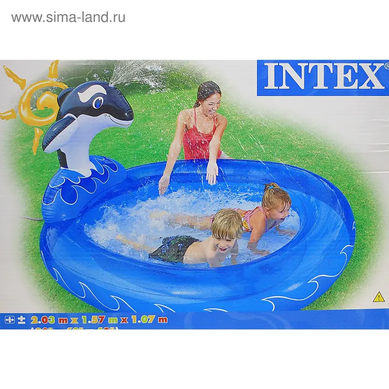 Бассейн надувной 203х157х107 см