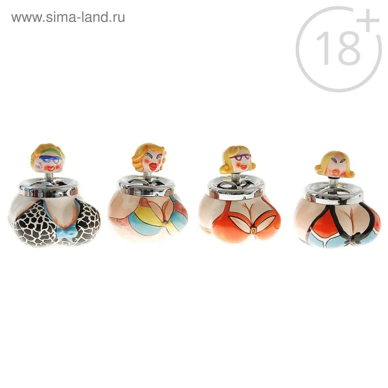 Пепельница бездымная "Бикини", микс, 11х13 см