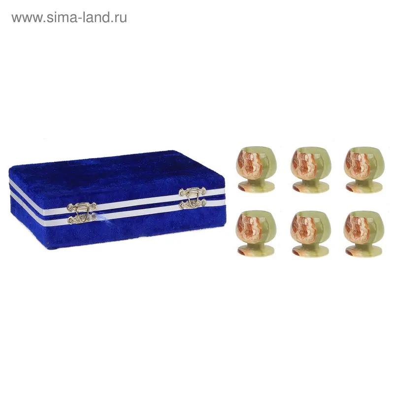 Набор рюмок для бренди, под оникс, 2"2", в бархатной коробке