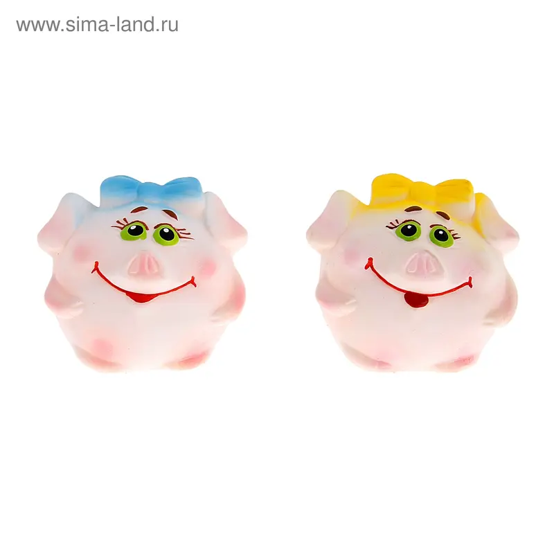 Резиновая игрушка "Свинка-мяч", МИКС